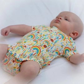 【英國Piccalilly皮卡儷儷】有機棉嬰幼兒連身衣2件組(太陽雨)
