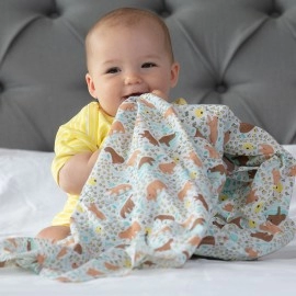 【英國Piccalilly皮卡儷儷】有機棉嬰幼兒襁褓包巾(小熊)