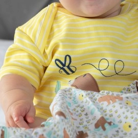 【英國Piccalilly皮卡儷儷】有機棉嬰幼兒襁褓包巾(彩虹之星)